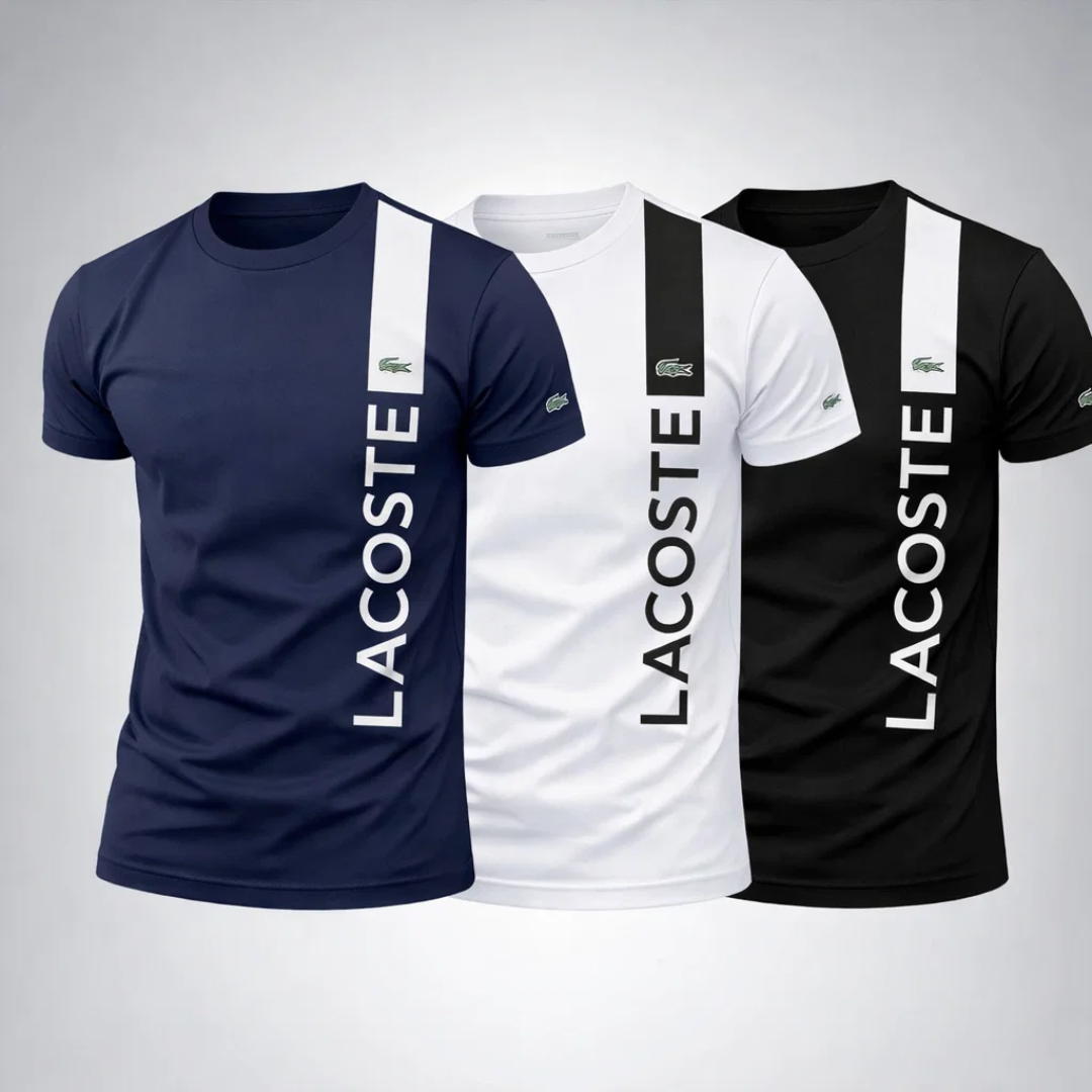 Set da 3 T-shirt da uomo Lacoste – sportivi e comodi