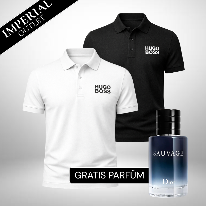 Doppia confezione HUGO BOSS: due maglie polo – Dior Sauvage (100 ml) in omaggio!