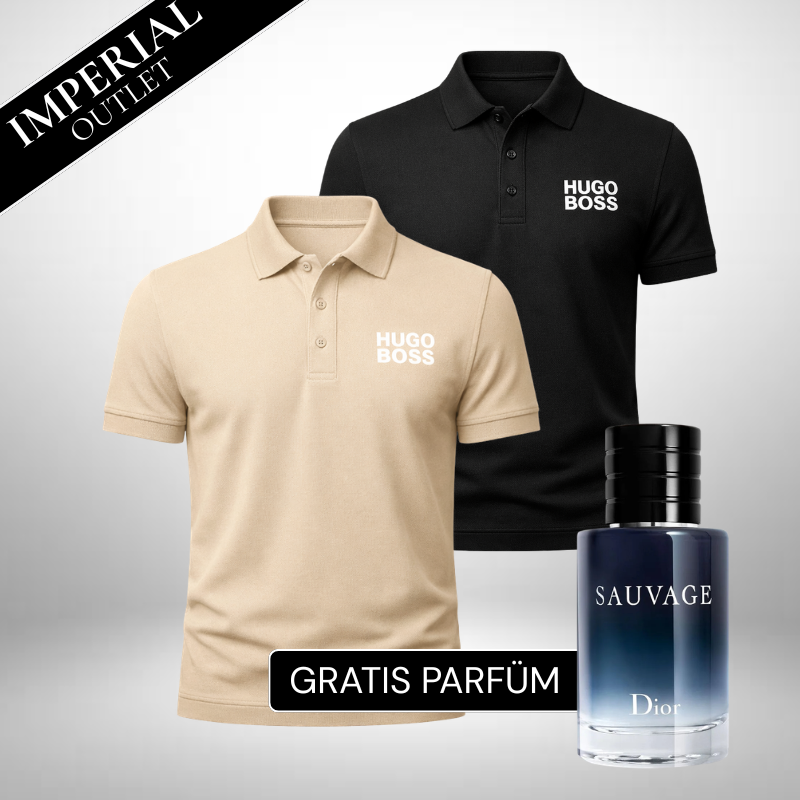Doppia confezione HUGO BOSS: due maglie polo – Dior Sauvage (100 ml) in omaggio!