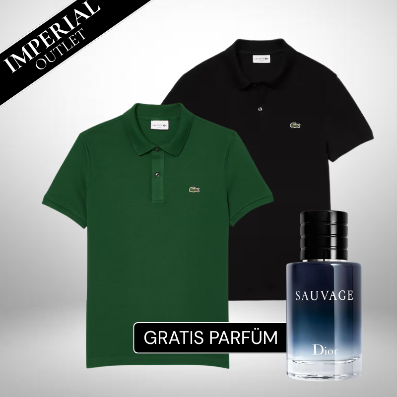 Lacoste confezione doppia: 2 maglie polo – Dior Sauvage (100 ml) gratis incluso!