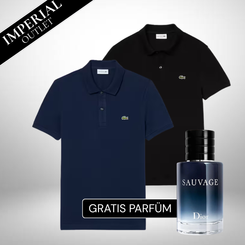 Lacoste confezione doppia: 2 maglie polo – Dior Sauvage (100 ml) gratis incluso!